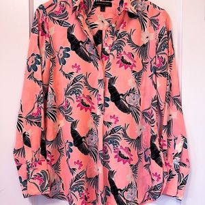 Banana Republic Floral Button Down Long Sleeve Blouse